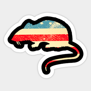 American Flag Mouse Sticker